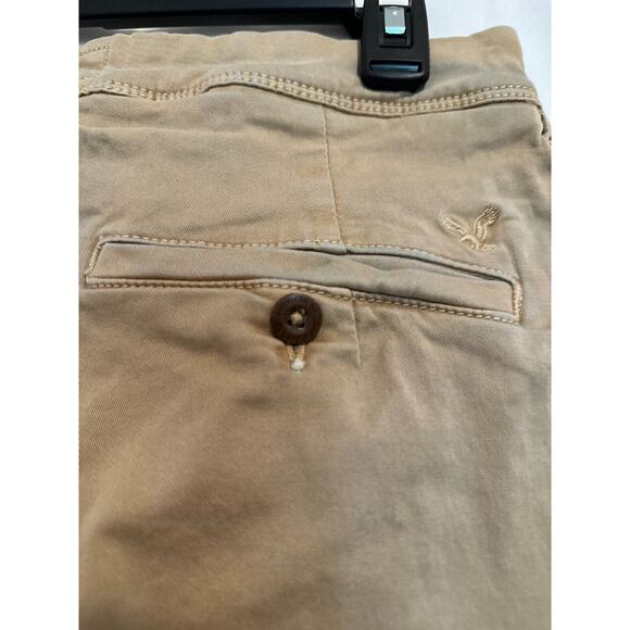 AMERICAN EAGLE Mens 26x28 Khaki Extreme Flex Slim Straight Jeans/Pants/Soft/Nice - Picture 2 of 8